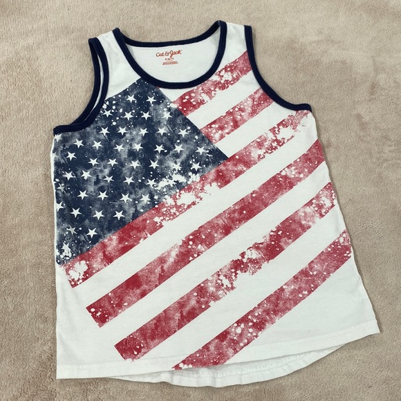 CAT & JACK BOYS US FLAG TANK. SIZE S (6/7) - Picture 1 of 3